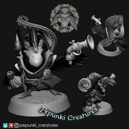 Toucan Bird Pirate | Pepunki Creatures | UNPAINTED Miniature in Resin