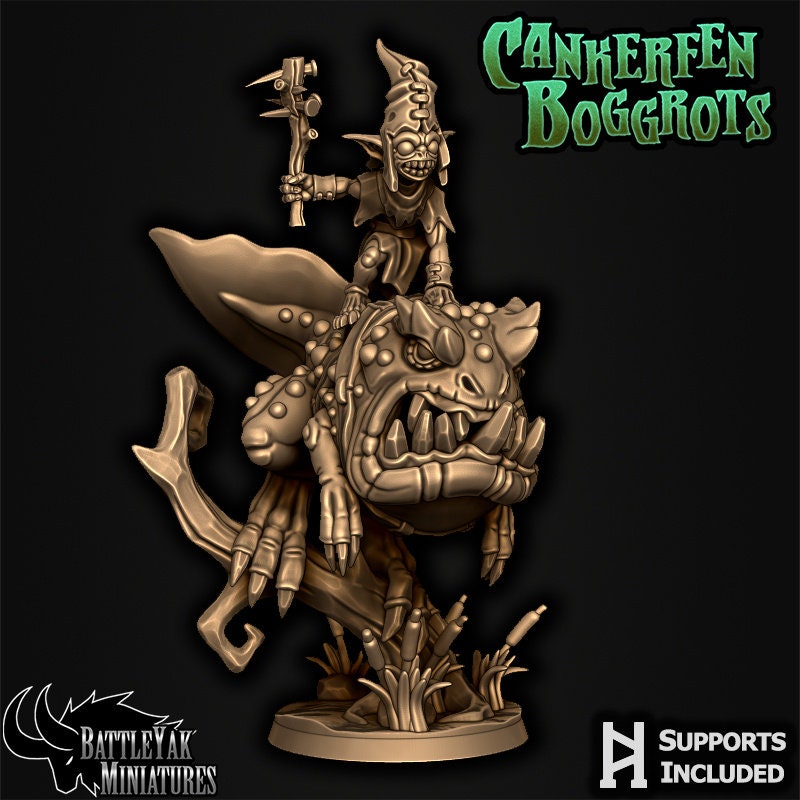 Murkmire Frogriders Pack (6 versions) | Battle Yak Miniatures are One Page Rules Compatible | UNPAINTED Miniature in Resin