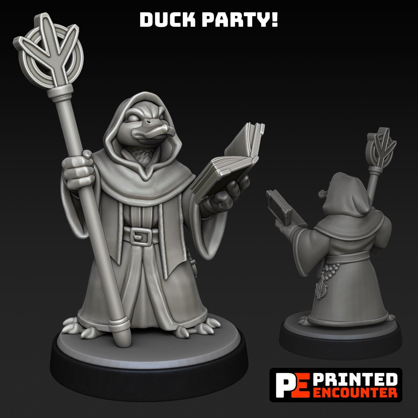 Duck Party (10 characters) | Printed Encounter | UNPAINTED Miniature in Resin