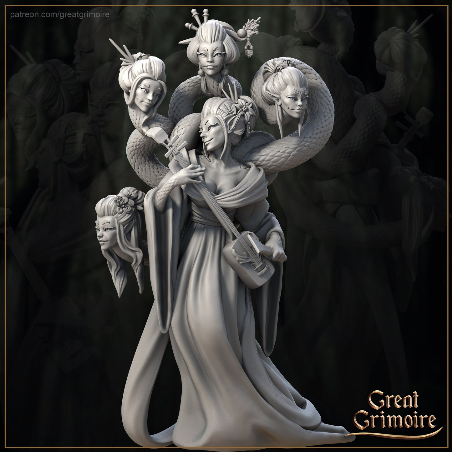 Songs of Hell | Great Grimoire | UNPAINTED Miniature in Resin