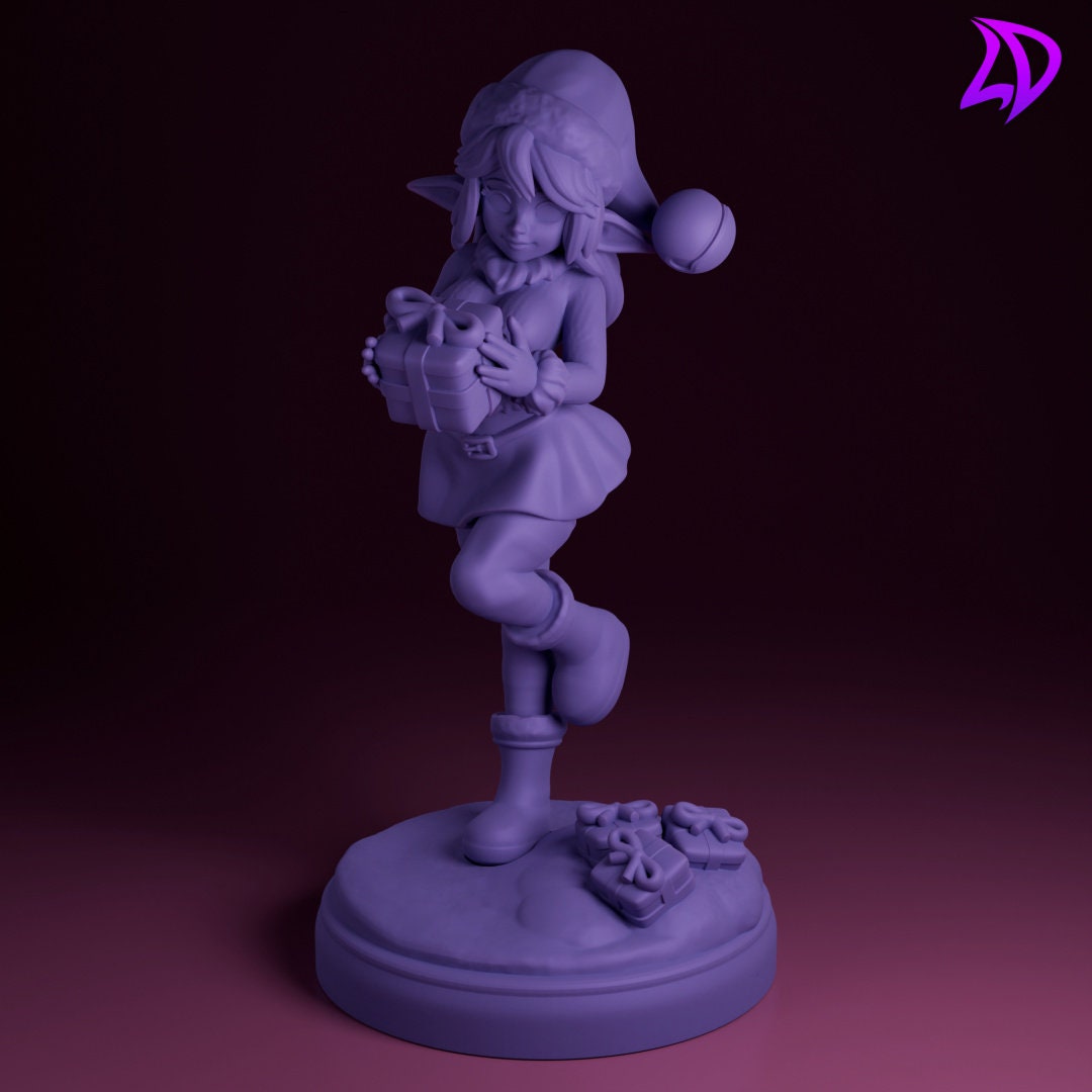 Cheerful Cherie, Christmas Joybringer (2 versions, 1 NSFW) | Lavender Devilry | UNPAINTED Miniature in Resin