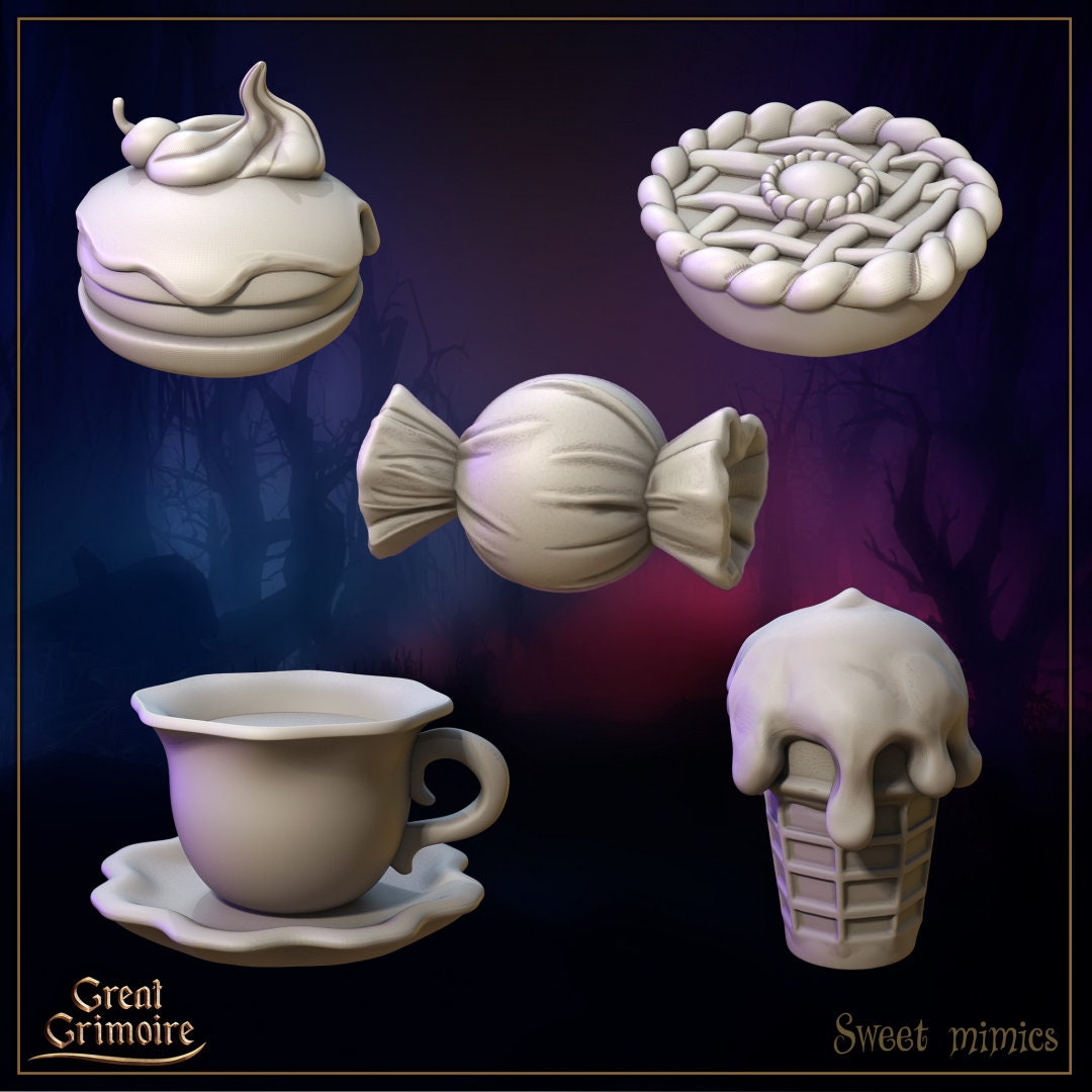 Sweet Mimics (10 versions) | Great Grimoire | UNPAINTED Miniature in Resin