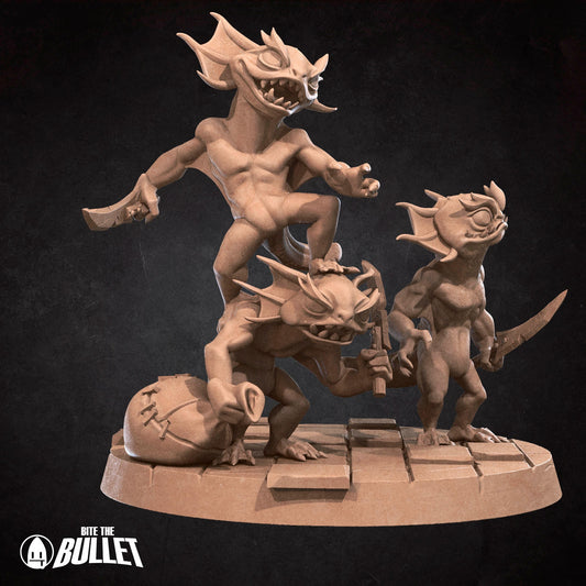 Locathah Bandit Axolotls (3 figures) | Bite the Bullet | UNPAINTED Miniature in Resin