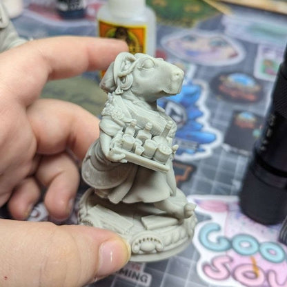 Capybara Tavern Mistress | Pepunki Creatures | UNPAINTED Miniature in Resin