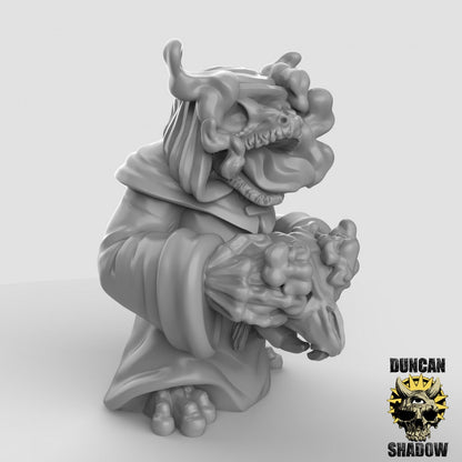 Boggard (Toad) Necromancers  (Set of 3)| Duncan Shadow | UNPAINTED Miniature in Resin
