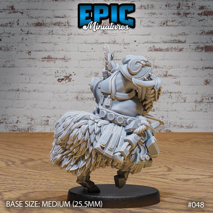 Goat Centaur Dwarf Set | Dwarven Warrior Hybrid | Capricentaur | Epic Miniatures | UNPAINTED Miniature in Resin
