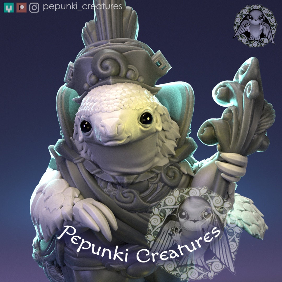 Pangolin Sorcere | Pepunki Creatures | UNPAINTED Miniature in Resin