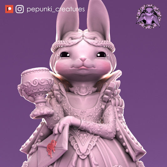 Duchess Bunny | Pepunki Creatures | UNPAINTED Miniature in Resin