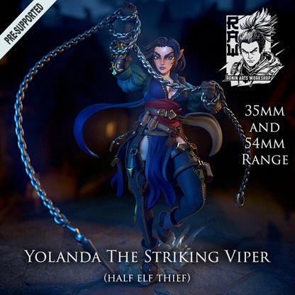 Yolanda, Female Elf Thief | Ronin Arts Workshop | UNPAINTED Miniature in Resin