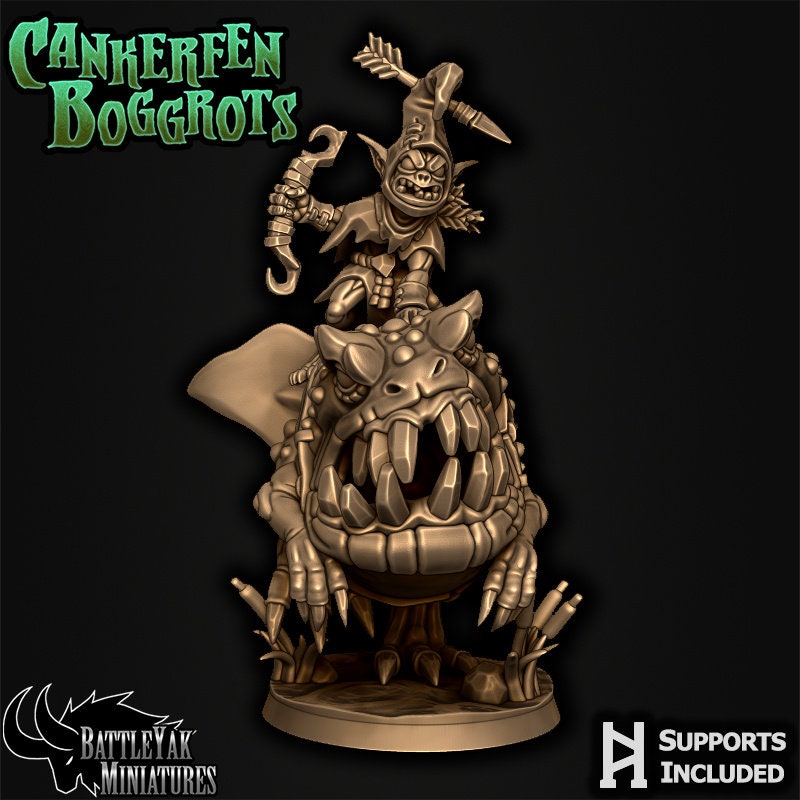 Murkmire Frogriders Pack (6 versions) | Battle Yak Miniatures are One Page Rules Compatible | UNPAINTED Miniature in Resin