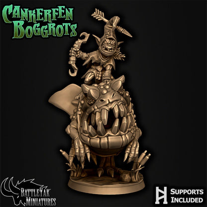 Murkmire Frogriders Pack (6 versions) | Battle Yak Miniatures are One Page Rules Compatible | UNPAINTED Miniature in Resin