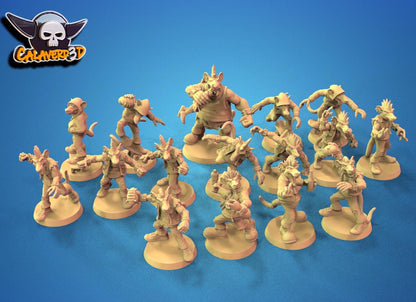 Punk Rats Fantasy Football Team | Calaverd3D | UNPAINTED Miniature in Resin
