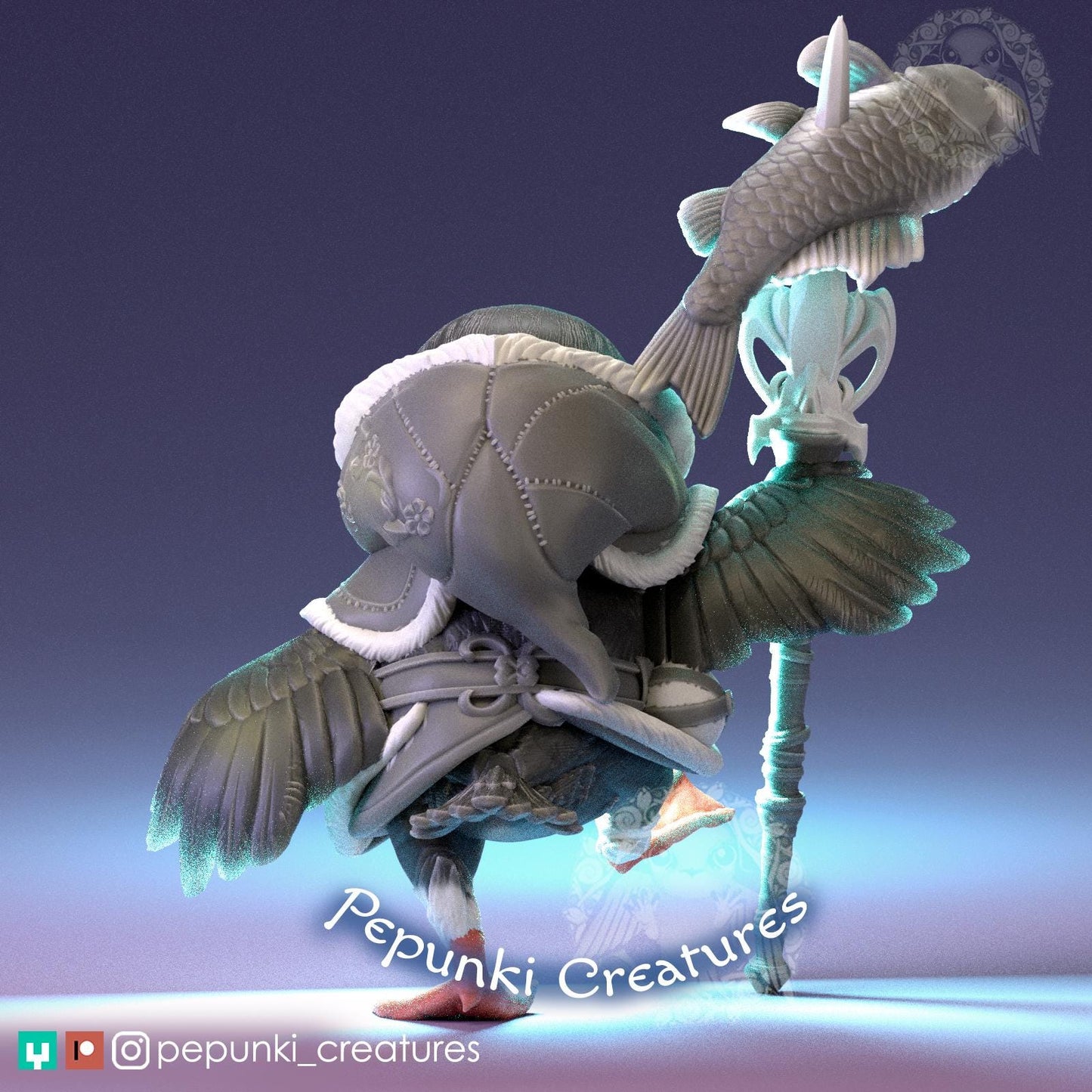 Puffin | Pepunki Creatures | UNPAINTED Miniature in Resin