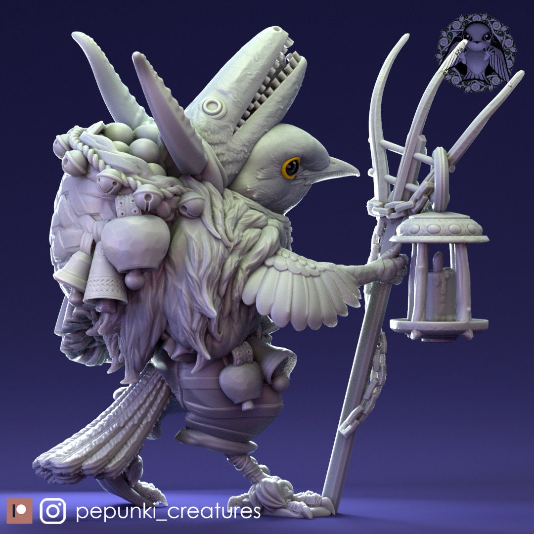 Thrush Bird | Pepunki Creatures | UNPAINTED Miniature in Resin