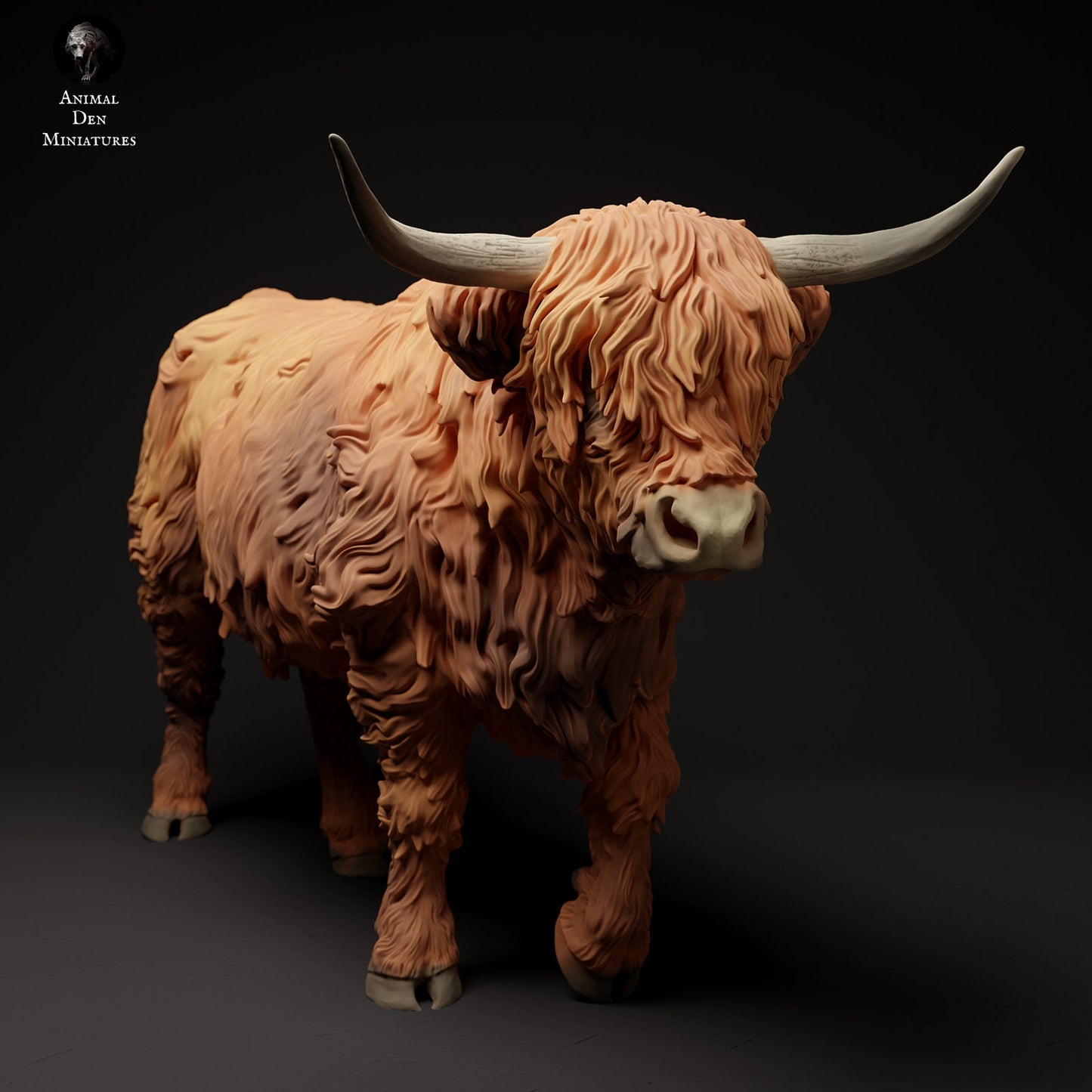 Highland Cow (3 poses) | Animal Den Miniatures | UNPAINTED Miniature in Resin