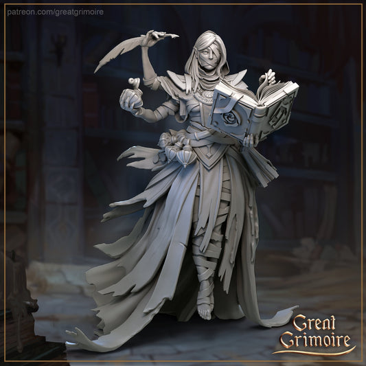 The All-seeing | Halls of the Secret Sand Library | Great Grimoire | UNPAINTED Miniature in Resin