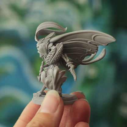 Mothfolk Swordsman | Fidelium Hunters | CobraMode | UNPAINTED Miniature in Resin