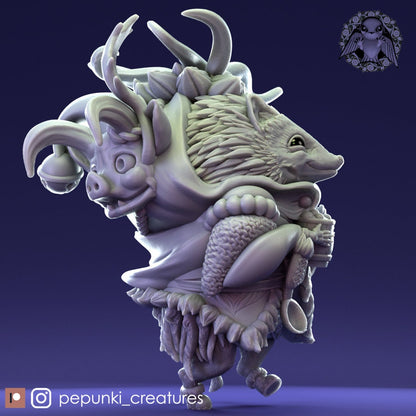 Hedgehog | Pepunki Creatures | UNPAINTED Miniature in Resin