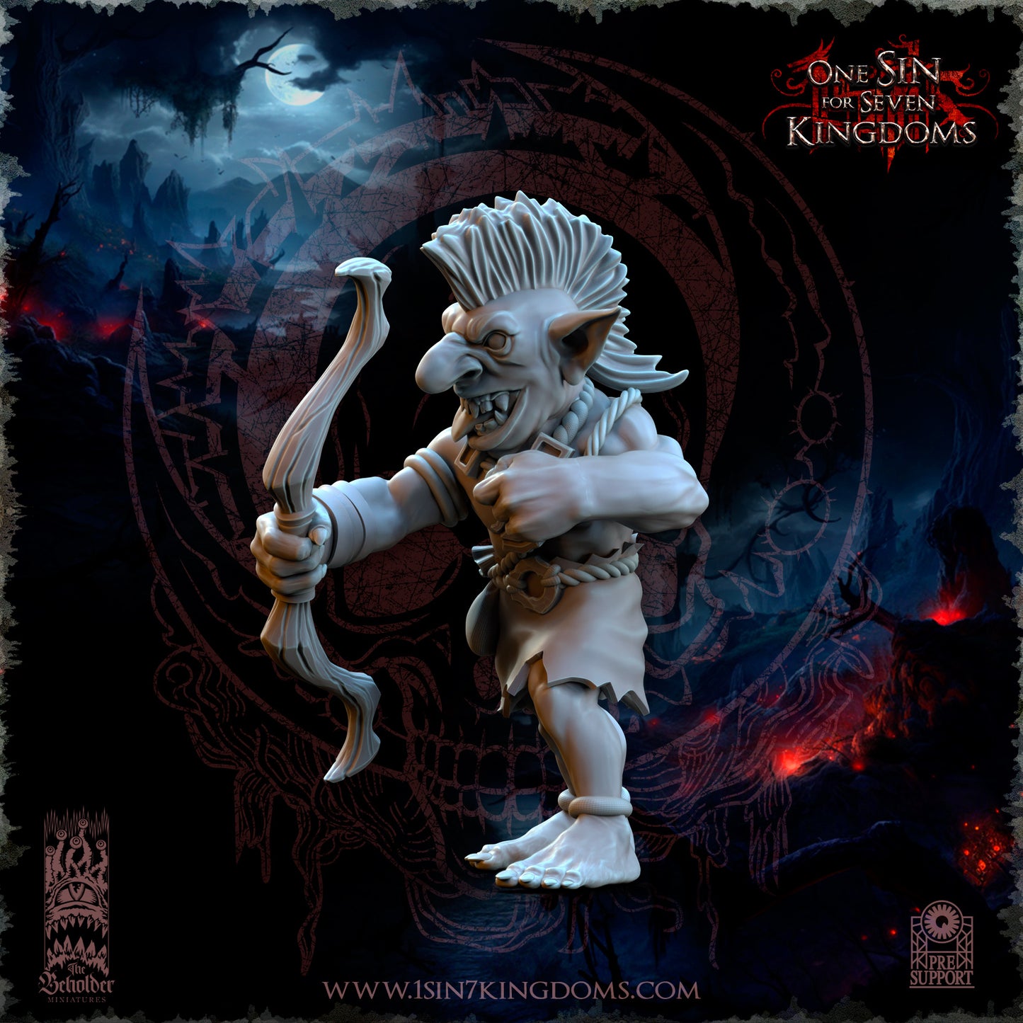 Black Horde Goblins Jungle Warriors | Beholder Miniatures | UNPAINTED Miniature in Resin