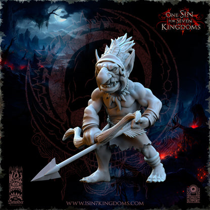 Black Horde Goblins Jungle Warriors | Beholder Miniatures | UNPAINTED Miniature in Resin