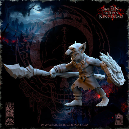 Black Horde Goblins Jungle Warriors | Beholder Miniatures | UNPAINTED Miniature in Resin