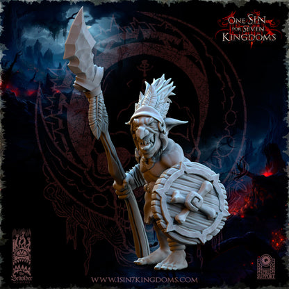 Black Horde Goblins Jungle Warriors | Beholder Miniatures | UNPAINTED Miniature in Resin