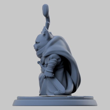 Cat Hermit | Twin Goddess | UNPAINTED Miniature in Resin