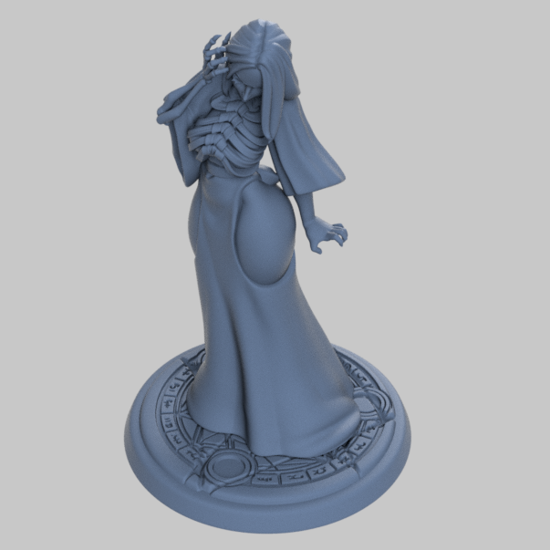 Umieranie, the Cursed Arm Necromancer (2 versions) | Twin Goddess | UNPAINTED Miniature in Resin