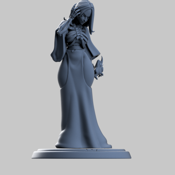 Umieranie, the Cursed Arm Necromancer (2 versions) | Twin Goddess | UNPAINTED Miniature in Resin