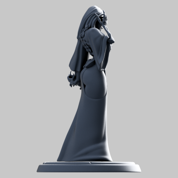 Umieranie, the Cursed Arm Necromancer (2 versions) | Twin Goddess | UNPAINTED Miniature in Resin