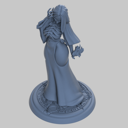 Umieranie, the Cursed Arm Necromancer (2 versions) | Twin Goddess | UNPAINTED Miniature in Resin
