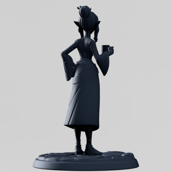 Vivi the Coffee Warlock| Twin Goddess | UNPAINTED Miniature in Resin