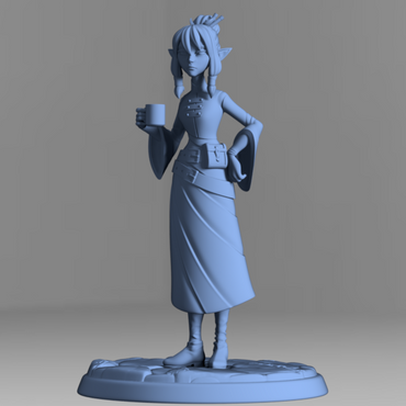 Vivi the Coffee Warlock| Twin Goddess | UNPAINTED Miniature in Resin