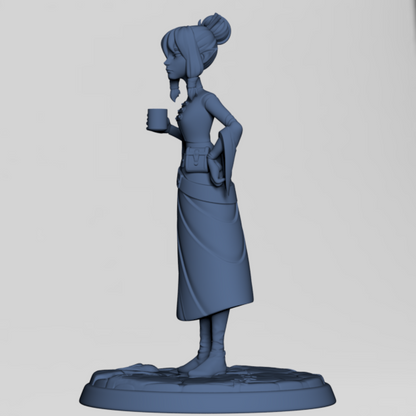 Vivi the Coffee Warlock| Twin Goddess | UNPAINTED Miniature in Resin