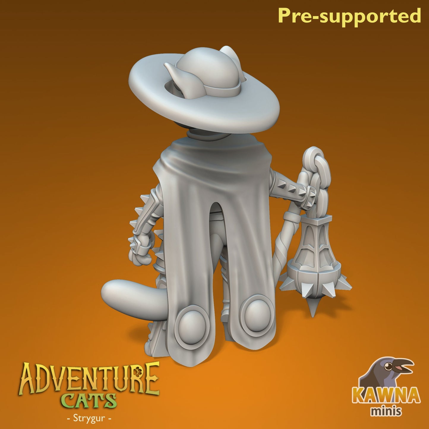 Strygur Cleric Cat - Female | Kawna | Adventure Cats | UNPAINTED Miniature in Resin
