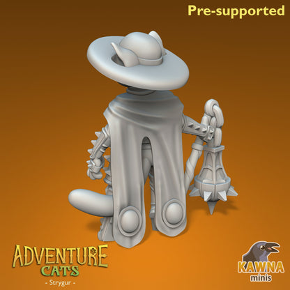 Strygur Cleric Cat - Female | Kawna | Adventure Cats | UNPAINTED Miniature in Resin