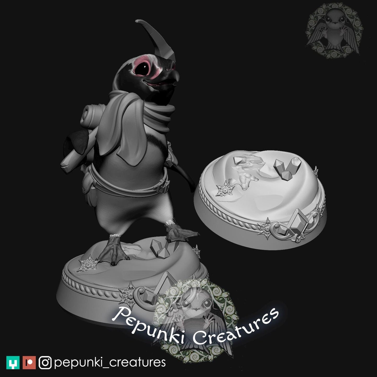 Little Penguin | Pepunki Creatures | UNPAINTED Miniature in Resin