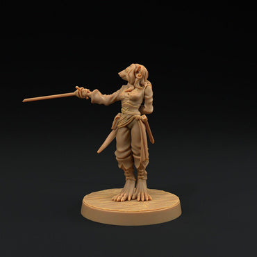 Millie, Ratfolk Fencer | Hunt for The Last Sea Angel | Dragon Trappers Lodge | UNPAINTED Miniature in Resin