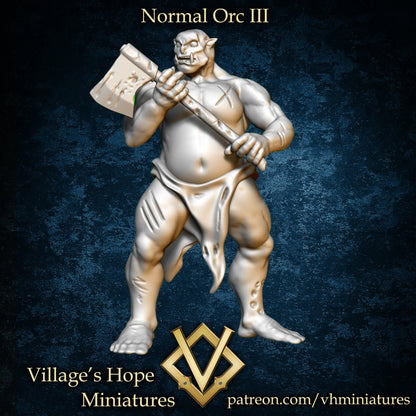 Orcs, Orc King & Victims (9 figures) | Village's Hope Miniatures | UNPAINTED Miniature in Resin