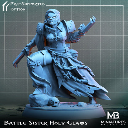 Battle Sisters (4 versions) | Miniatures Blueprint | UNPAINTED Miniature in Resin