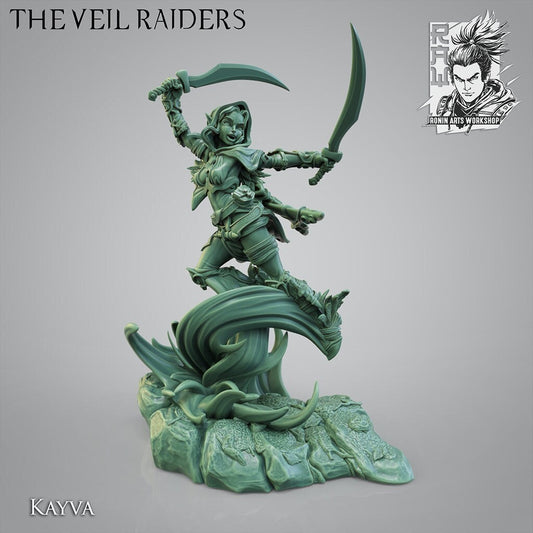 Zareen, Blade Dancer Forest Elf | Ronin Arts Workshop | UNPAINTED Miniature in Resin