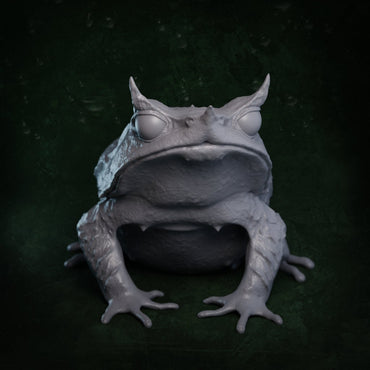 Malayan Horned Frog | Megophrys Nasuta | Hellbender Museum | UNPAINTED Miniature in Resin