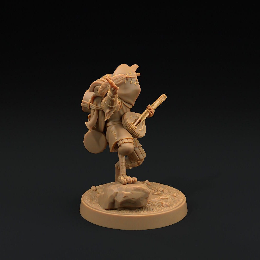 Can Can, Ravenfolk Bard | Scrap Slap Goblin Tribes | Dragon Trappers Lodge | UNPAINTED Miniature in Resin