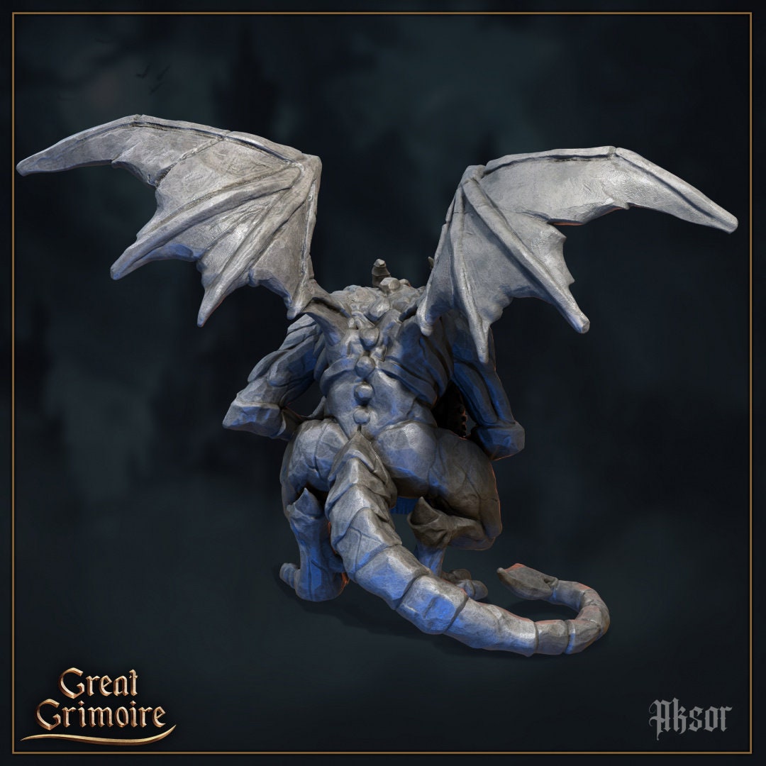 Gargoyles (5 poses) | Great Grimoire | UNPAINTED Miniature in Resin