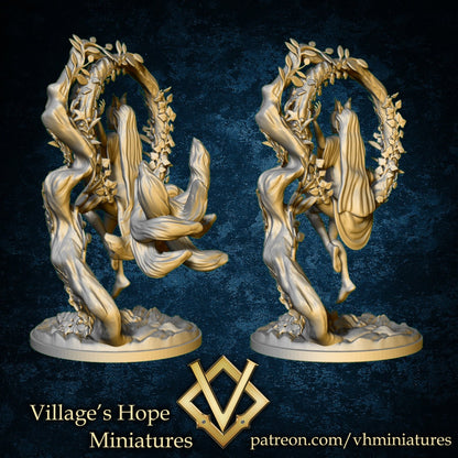 Sexy Guild Mate Series no.4 Nine Tail Fox | Village's Hope Miniatures | UNPAINTED Miniature in Resin