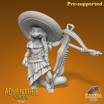 Strygur Ranger Cat - Female | Kawna | Adventure Cats | UNPAINTED Miniature in Resin
