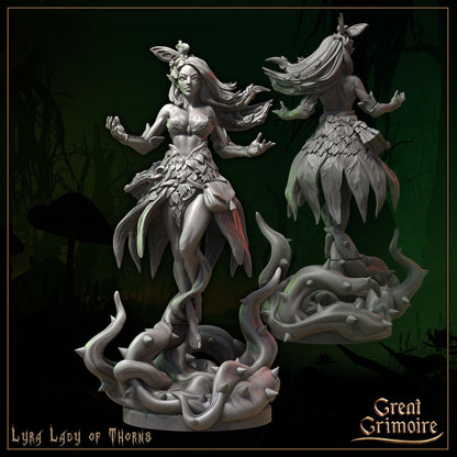 Lyra, Lady of Thorns | Great Grimoire | UNPAINTED Miniature in Resin