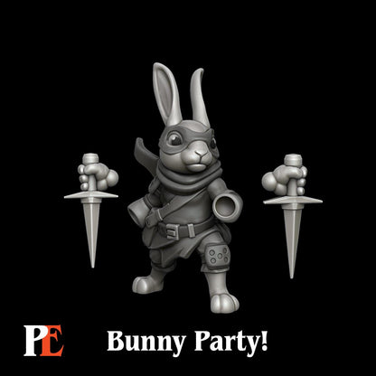 Bunny Rogue | Bunny Party | Printed Encounters | UNPAINTED Miniature in Resin