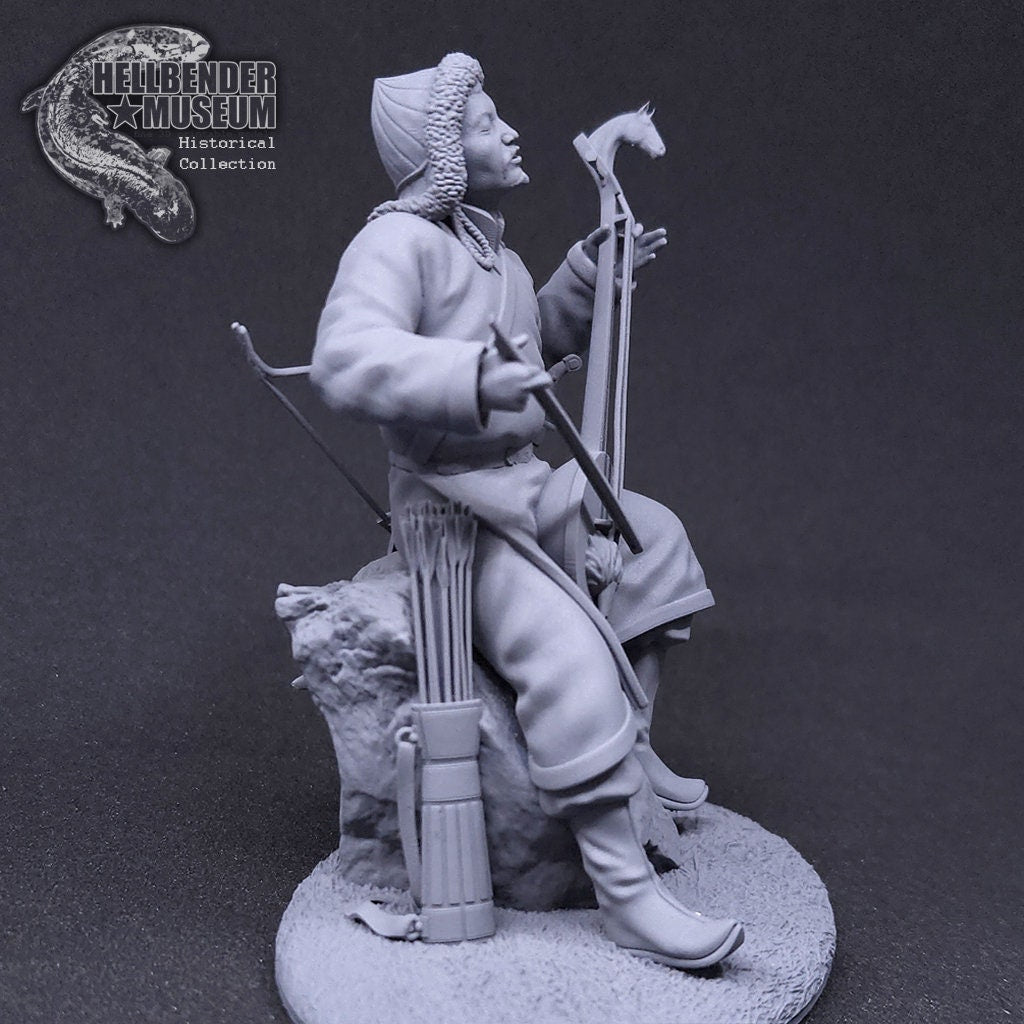 Mongolian Throat Singer | Batu, Master of the Bow | Hellbender Museum | UNPAINTED Miniature in Resin