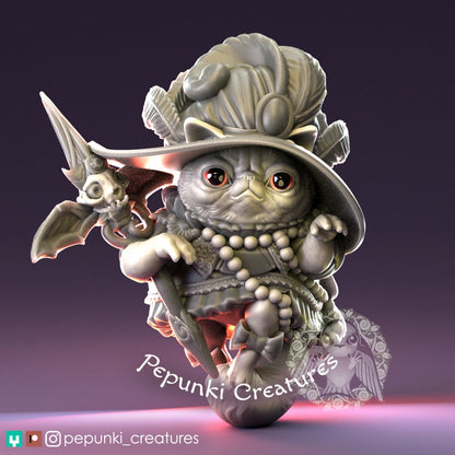 Persian Cat Witch Lady | Pepunki Creatures | UNPAINTED Miniature in Resin